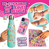 Sticki Rolls Wearable Reusable Sticki Band Mystery Capsule (50 Stickers Inside!) Simple Showcase